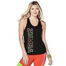 ZUMBA Women's Free to Create Workout Tank, Exercise Tank Top for Women, L, Bold Black