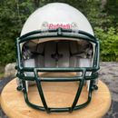 Riddell Youth Football Helmet Medium White With Green Facemask Used Kids NOCSAE
