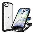 CENHUFO iPhone SE 2022 Case Built in Screen Protector, iPhone SE 2020 Case, Shockproof Clear Cover 360° Full Body Protective Phone Case for iPhone SE 3rd Gen 5G/iPhone SE 2020/ iPhone 7/8/ 6S/6