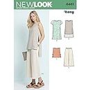 NEW LOOK Patterns Misses' Dress, Tunic, Top and Cropped Pants A (6-8-10-12-14-16-18) 6461