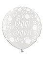 Balón de látex 3' - 90 cm hoy recién casados transparente 038 - Profesional