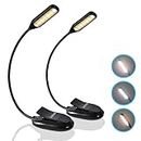 Joyfulait Book Light [2 Pack], Rechargeable 7 LED Reading Light, Eye Protection Clip On Book Reading lamp for Reading in Bed, Bookworms, Kids, eReaders