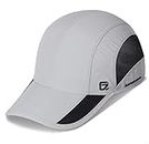 GADIEMKENSD Quick Dry Sports Hat Lightweight Breathable Soft Outdoor Run cap Light Gray