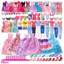 50Pcs Barbie Doll Dress Shoes Clothes and Accessories Set Girls Kids Xmas Gift