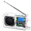FM Radio Kit, Icstation Soldering Project Radio with LED Flashing Lights DIY Radio Kits with Headphone Jack LCD Display Soldering Practice Kit FM 76-108MHz for Learning Teaching STEM Educational