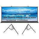VILRO 8 Ft. x 6 Ft. Two Tripod Projector Screen, with Full HD 1080 P, UHD-3D-4K Technology, 120 Inch Dia., 4:3 Ratio(White) Recently launched
