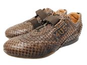 Cesare Paciotti 4US Sneakers Brown Reptile Lizard Leather Mujer Sz 8