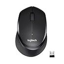 Logitech M331 Silent Plus Wireless Mouse, 2.4GHz with USB Nano Receiver, 1000 DPI Optical Tracking, 3 Buttons18 Month Battery Life, PC/Mac/Laptop - Black