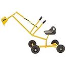 Big Dig Metal Rolling Sandbox Sand Digger Excavator Crane with 360 Degree Rotation Base for Children 3 Years Old and Up, Yellow