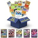 Pokemon Karten deutsch 50 Verschiedene Original Pokemon | 1 V, VMAX, VSTAR, EX | 3X Holo | 1x Rare | 1 zufällige Pikachu, Evoli, Dedenne aktuelle Sets + 1 Heartforcards® Toploader