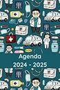 Agenda 2024-2025: Regalo para Médicos, Estudiantes de Medicina, Enfermeras, Personal Sanitario, Calendario 22-23 Vista Semanal y Mensual