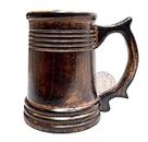 All About Wood - Wooden Drinking Beer Mug for Home-Bar/Café/Pubs/Party (6 Inch, 500 mL, Mango-Wood)