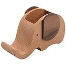 Hojffuue Wooden Elephant Cell Phone Holder/Stand with Pen&Pencil Holder Desk Decoration Multi-Functional Supplies Stationery Organizer Gift