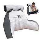 SKUDA Reading Pillow, Bed Backrest Pillow with Arms, Sofa and Bedside Cushion, Sitting In Bed, Working On Laptop, For Relaxing Watching TV Playing Game, Back Support Rest Pillow 60×40cm/70×50cm