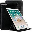 HITFIT OG Leather Pencil Holder Trifold Stand Sleeve Case for Samsung Galaxy Tab J 7.0 Inch 2016- Black