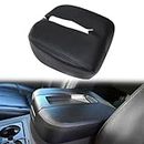 Priprilod Black Leather Console Lid Armrest Cover Compatible with Chevy Silverado Sierra Tahoe Suburban Avalanche Yukon Yukon XL 2007 2008 2009 2010 2011 2012 2013 2014(only Leather Part)