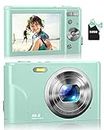 Digital Camera, Zostuic Autofocus 48MP Kids Camera with 32 GB Card Vlogging Camera with 16X Zoom, Compact Portable Mini Cameras for 4-15 Year Old Kids Children Teen Student Girls Boys(Green)