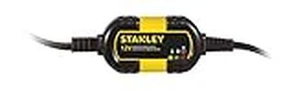 STANLEY BM1S Fully Automatic 1 Amp 12V Battery Charger/Maintainer with Cable Clamps and O-Ring Terminals