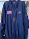 FootJoy Mens Long Sleeve USA Flag Eagle Blue V-Neck Golf Wind Jacket Shirt Large
