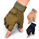 Guantes tácticos sin dedos militar combate tiro medio dedo guantes para hombre