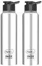 Pigeon by Stovekraft Stainless Steel INOX Hydra 1000 Drinking Water Bottle 900 ml - Silver (Pack of 2)