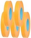 Masking Tape 1/2/3/4 Inch,5 Rolls Painters Tape Masking Tape Bulk, Automotive Masking Tape Packing Removable Free Residue, Paint for Indoors & Outdoors, School, Office, Home, Craft (Color : Yellow,