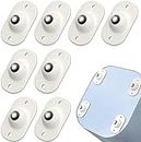 Stratize 8Pcs Self Adhesive Mini Swivel Casters Wheels,Universal Wheels at The Bottom of The Storage Box, Swivel Caster Wheels 360 Degree Rotation Pulley for Furniture Various Storage Boxes (8)