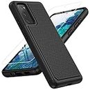 UNPEY Case for Samsung Galaxy S20 FE: Galaxy S20 FE 5G Case with Dual Layer Shockproof Phone Protection | Matte Anti-Slip Textured | Military Rugged Durable Protective Case Cover - Black