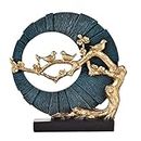Bird Statue Sculptures Home Decor Clearance Modern Unique Blue Gold Accents Home Decorations for Living Room Bedroom Entryway Table Figurines Accessories
