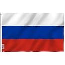 Anley FLAG Fly Breeze 3x5 Foot Russia Flag - Vivid Color and UV Fade Resistant - Canvas Header and Double Stitched - Russian Federation National Flags Polyester with Brass Grommets 3 X 5 Ft