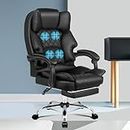 ALFORDSON Ergonomic Massage Office Chair 150° Recline with Footrest,Gaming Executive Computer Racer Chair with Adjustable Height,PU Leather Home Office Chair with Back Support,180kg Capacity