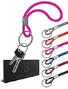 LOGAN & BARNES Schlüsselanhänger Band - Robustes Schlüsselband kurz - Hochwertiger Schlüsselring - Schlüsselband Lanyards für Ausweise und Schlüssel Modell PARIS (pink)