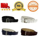 Double Prong 2/Row Leather Dress Belt For Men (2190) - 4 Colors