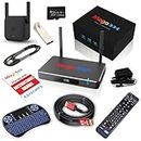 2024 Newest MagaBox MG4 by Octastream 6K Streaming TV Box Bundle, 8K HDMI Cable, 64GB TF Card, 64GB USB, WiFi Extender, Backlit Keyboard (Detailed Setup Guide, CA Support) - 4GB RAM, 64GB Storage