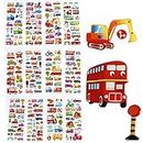 12sheets Cars 3D Puffy Stickers,Car Theme Stickers Set DIY Craft Decoration Vehicle Stickers for Scrapbook Car Themed Birthday Party Reward Prizes
