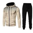 Mens Jogger Tracksuit Set Beige Hoodie Men Mens Brown Sweatsuit Lime Green Sweatsuit Mens Gym Tracksuit Clothes for Men Outfits Polyester Tracksuit Mens Tracksuit Sweatsuits for Men Set 2 Piece