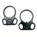 VVAAGG Metal Sling Mount 2 Point Sling Ring, Durable Heavy-Duty Two Point Sling Attachment Black