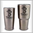 Monogram Initial Name Decal Sticker compatible with YETI Rambler Tumbler Cup