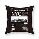 Fundas de Cojines Patrón De La Ciudad De Nueva York Throw Pillow Covers Case Cushion Pillowcase with Hidden Zipper Closure for Sofa Bench Bed Home Decorativo Funda De Almohada 60x60cm/24x24 Inch