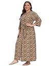 Super Shopping-zone Women's Plus Size Long Robes Kimonos Plus Size Maternity Robes Delivery Robes Sleepwear, Leopard #1, 1X