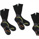6 Pack Mens Bonds Acrylic Work Socks Ultimate Comfort Crew Black High S8697d