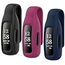 HSWAI 3-Pack Clips Replacement for Fitbit Inspire 2, Soft Comfortable Silicone Clip 360°Protection Holder Accessory Compatible with Fibit Inspire 2