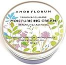 Amor Florum - Facial Moisturising Cream - 99% Natural - Tamanu, Olive Squalane, Geranium, Lavender. Protects, Hydrates, Soothes, Repairs. pH 5.5, Sensitive Skin 100ml