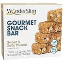 WonderSlim Gourmet Protein Snack Bar, Sweet & Salty Peanut, 160 Calories, 10g Protein (7ct)
