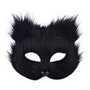 Faux Furry Fox Mask Cartoon Animal Halloween Costume Headgear Novelty Role Pretend Play Cosplay Dress Up Accessory