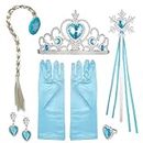 Lictin Princess Dress up Accessories- Elsa Cosplay Princess Dress-up Set for Girl Party, Elsa Costume Accessories