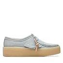 Clarks Womens Wallabee Cup Blue Suede (26170042) UK-6
