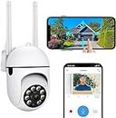 Outdoor Security Cameras HD 1080P - WiFi Cam for Indoor/Outdoor Monitoring - Dome Surveillance Camera 360° View - IP66 Waterproofs Home Garden Cam with Motion Detection,Full-Color Night Vision