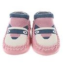 MagiDeal Cartoon Dog Kids Toddler Baby Soft Warm Anti-slip Shoes Boots Slipper Socks - pink dog, 14