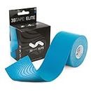 3B Scientific 1018892 TAPE ELITE - 5m x 5cm of Kinesiology Tape - Elastic Muscle and Joints Support Tape for Exercise, Sports and Injury Recovery, Muscle Pain Tape - Water Resistant Sport Tape - Blue